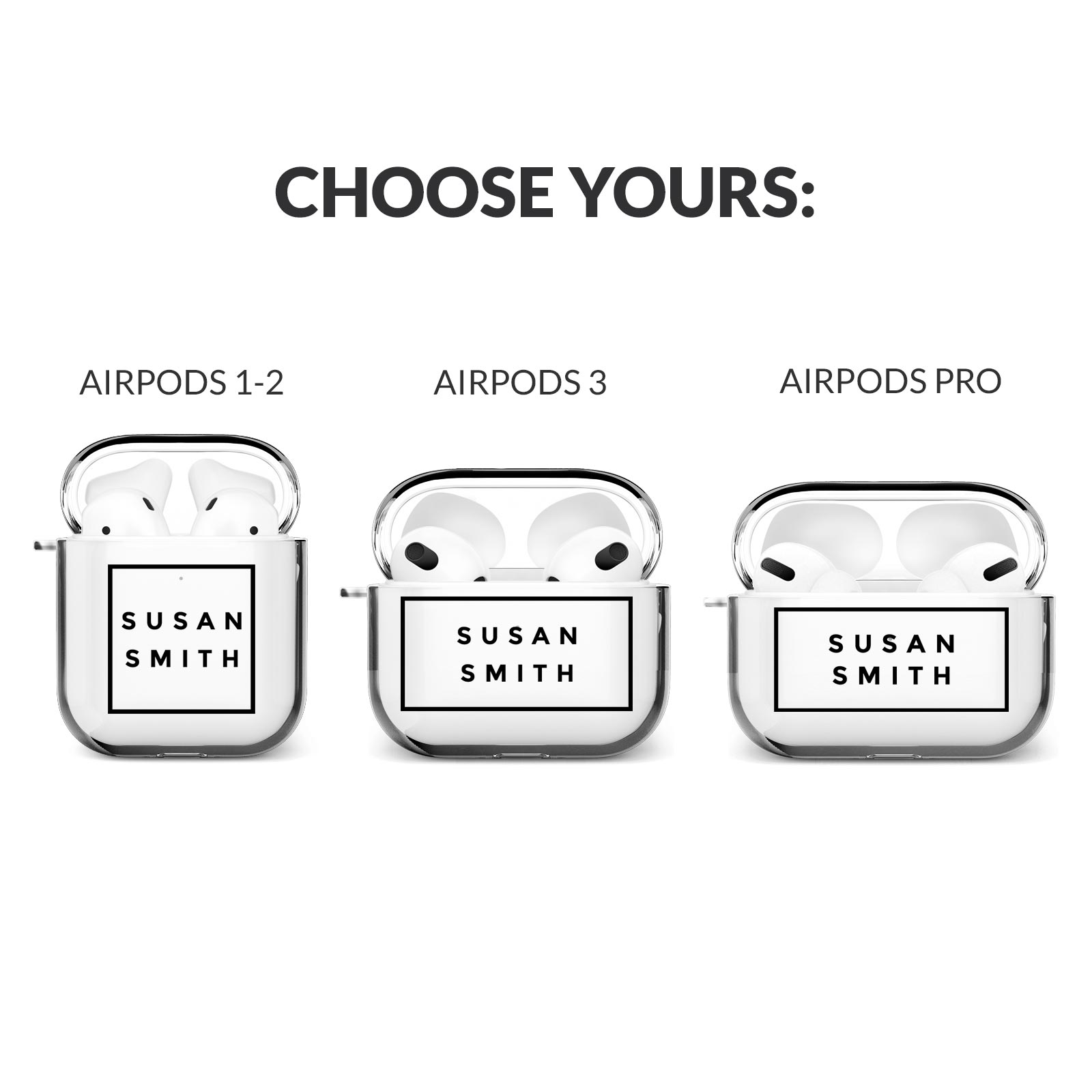 Personalised Airpods Pro 1 & 2, Airpods Pro Custom Case